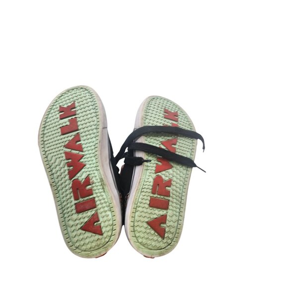 Airwalk Kids High-Top Sneakers Size 13 Black & Green With Floral Details - Picture 6 of 7